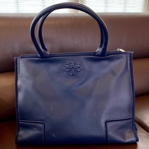 Tory Burch Ella Tote in Navy Blue